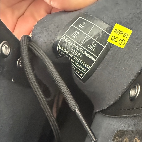 Dr. Martens Black Boots with Yellow Stitching - Picture 6 of 8